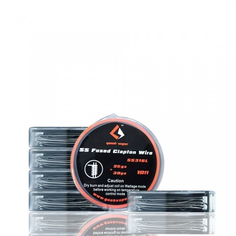 [3128] GEEKVAPE SS Clapton Wire SS316L 26ga+30ga  10ft